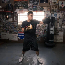 TITLE Boxing Inferno Intensity Lace Training Gloves -Boxing Promotions Shop itgli ace bk gd 3 1