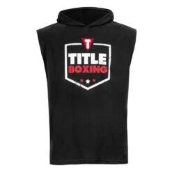 TITLE Boxing Jumbo Logo Sleeveless Hoodie -Boxing Promotions Shop lta4 bk 1 1