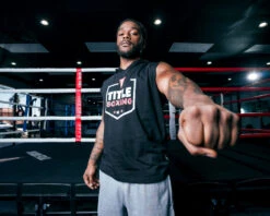 TITLE Boxing Jumbo Logo Sleeveless Hoodie -Boxing Promotions Shop lta4 bk 2