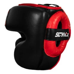 SCYntz Leather Headgear -Boxing Promotions Shop scyhg bk rd 3 1