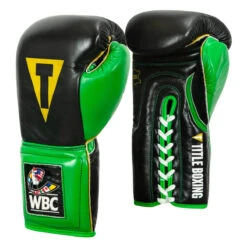 WBC By TITLE Boxing Sparring Gloves -Boxing Promotions Shop wbcsg bk gn 02