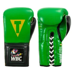 WBC By TITLE Boxing Sparring Gloves -Boxing Promotions Shop wbcsg gn bk 01