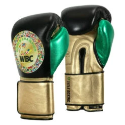 WBC By TITLE Boxing Green Belt Training Gloves 1.0 -Boxing Promotions Shop wgbtg bk gd gn 2 1