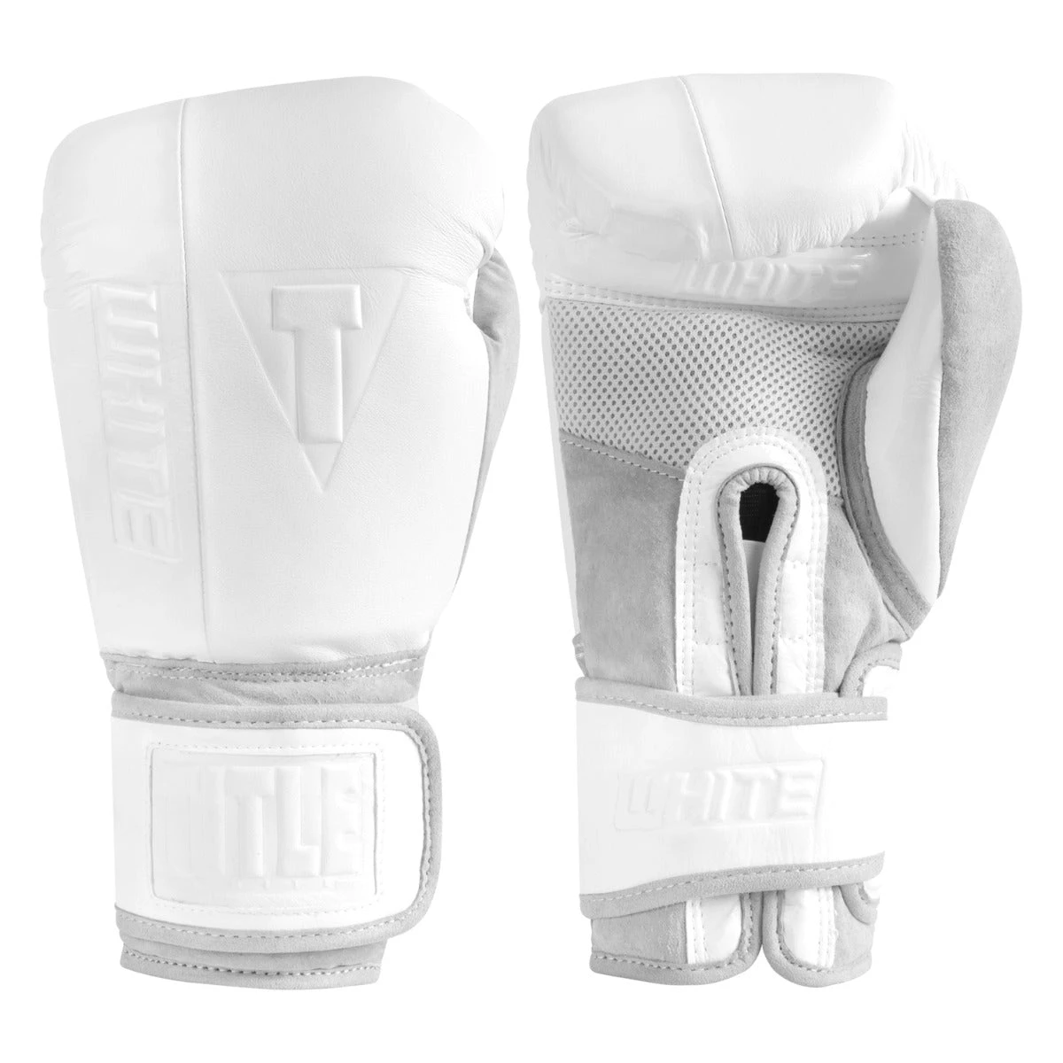 TITLE White Boxing Heavy Bag Gloves 1 TITLE White Boxing Heavy Bag Gloves