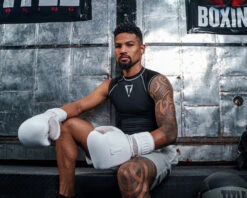 TITLE White Boxing Lace Sparring Gloves 2.0 -Boxing Promotions Shop whsg2 wh 1