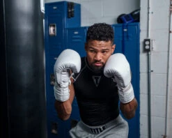 TITLE White Boxing Lace Sparring Gloves 2.0 -Boxing Promotions Shop whsg2 wh 2