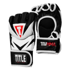 TITLE MMA Command Pro Fight Gloves -Boxing Promotions Shop xmcpfg bk wh 002