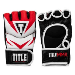 TITLE MMA Command Pro Fight Gloves -Boxing Promotions Shop xmcpfg rd wh 001 1