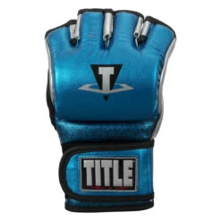TITLE MMA Menace Metallic Training Gloves -Boxing Promotions Shop xmmtg bl sv 003