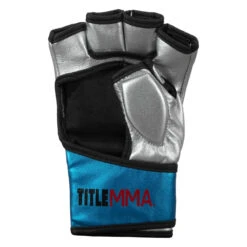 TITLE MMA Menace Metallic Training Gloves -Boxing Promotions Shop xmmtg bl sv 004