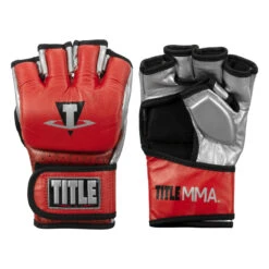 TITLE MMA Menace Metallic Training Gloves -Boxing Promotions Shop xmmtg rd sv 001
